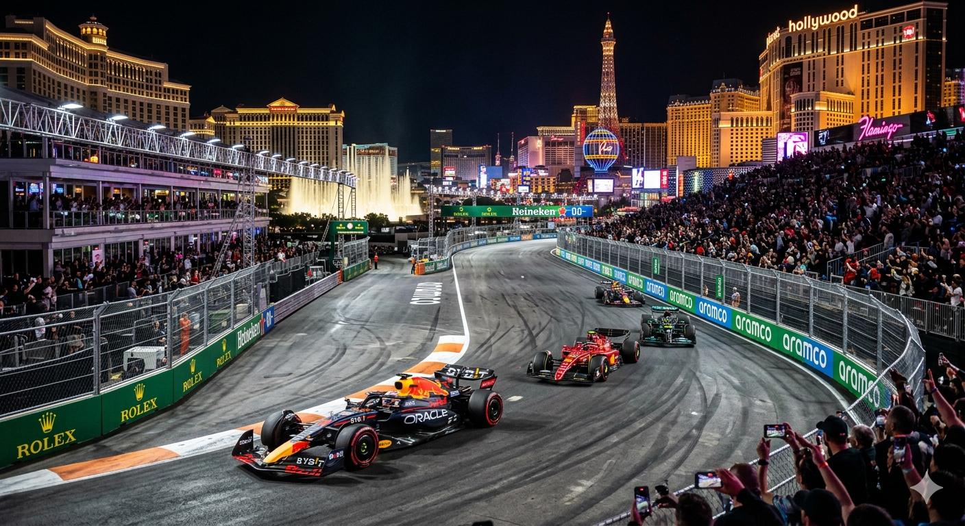 Las Vegas Street Circuit - KI Visualisierung Formel 1 Las Vegas – Großer Preis am Strip