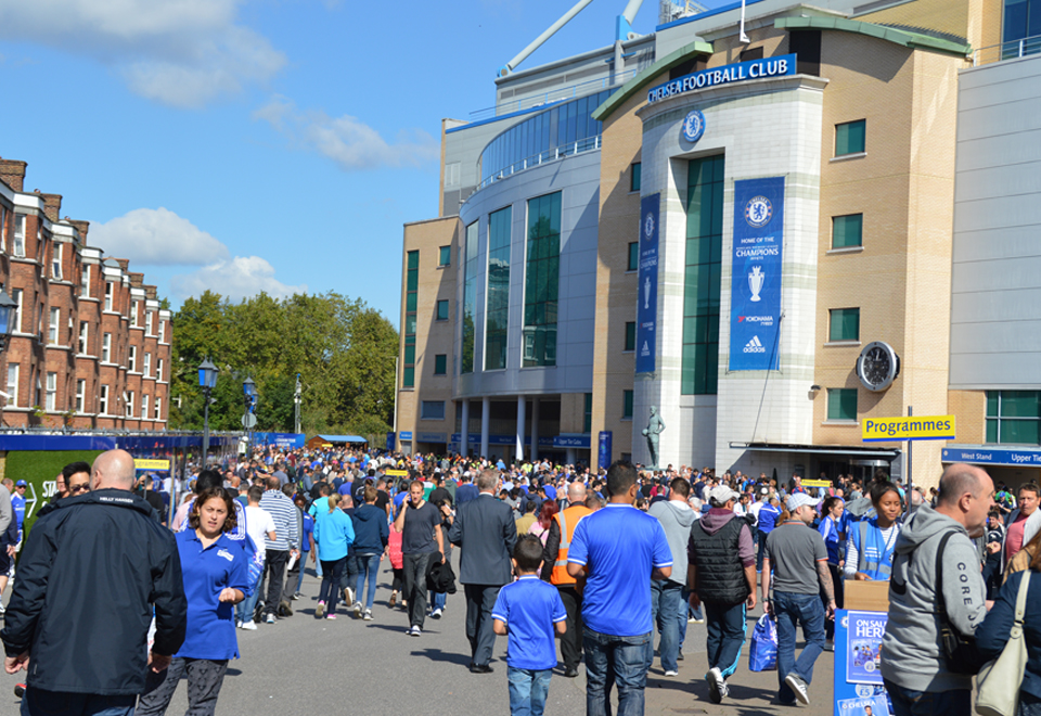 Chelsea Fans outside