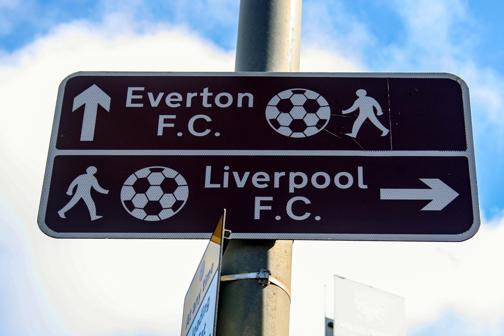 Sign to Anfield and Goodison Stadia