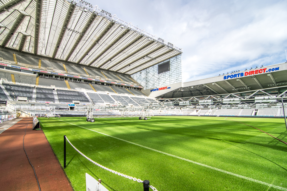 St James Park pitch side