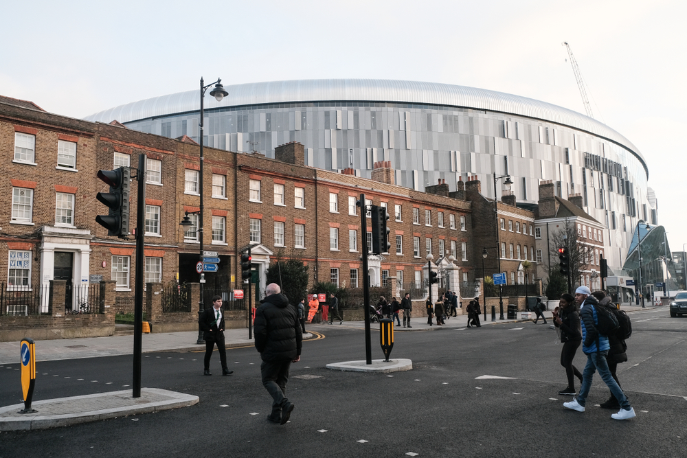 Tottenham Stadium outside shutterstock 1319859269