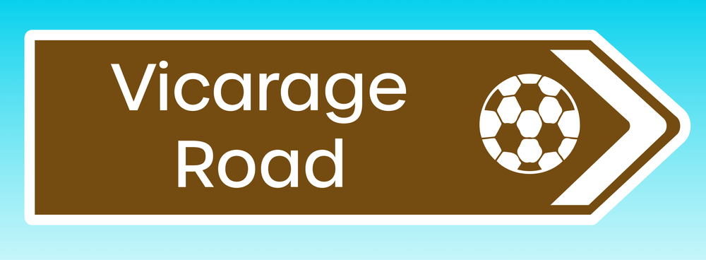 Vicarage Road Stadion Wegweiser