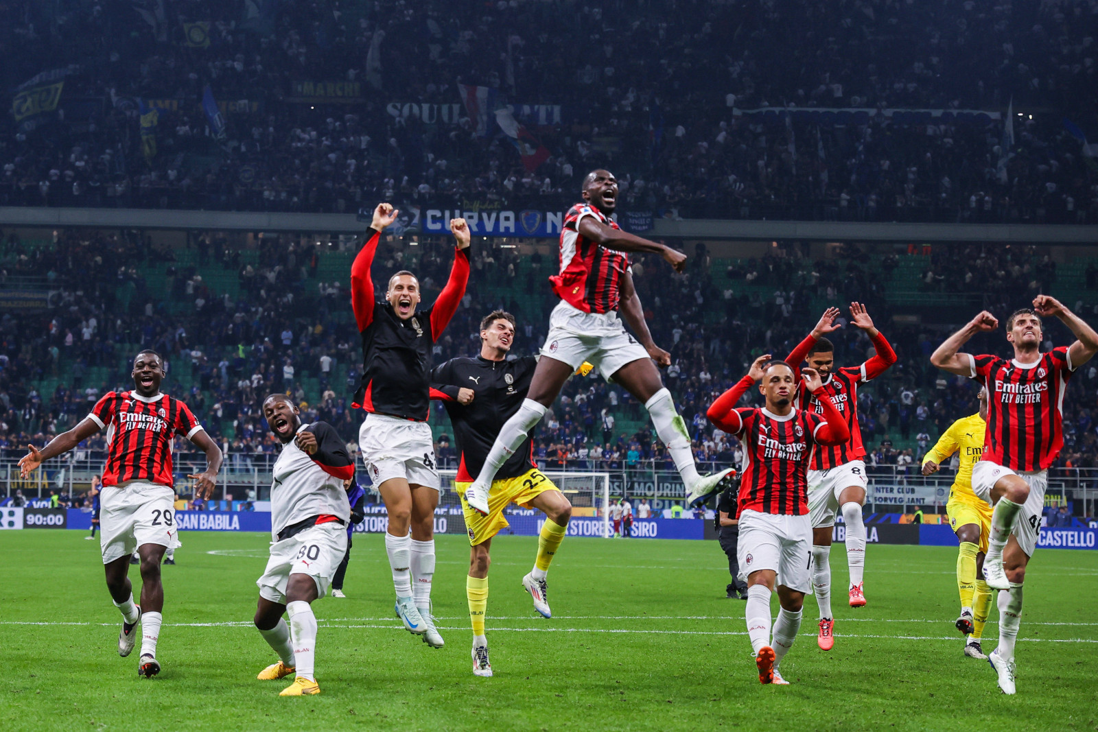 Inter AC Milan celebration