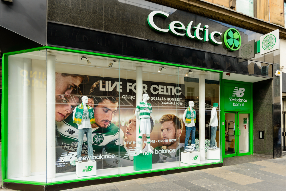 Celtic Fan Shop in Argyle Street in Glasgow