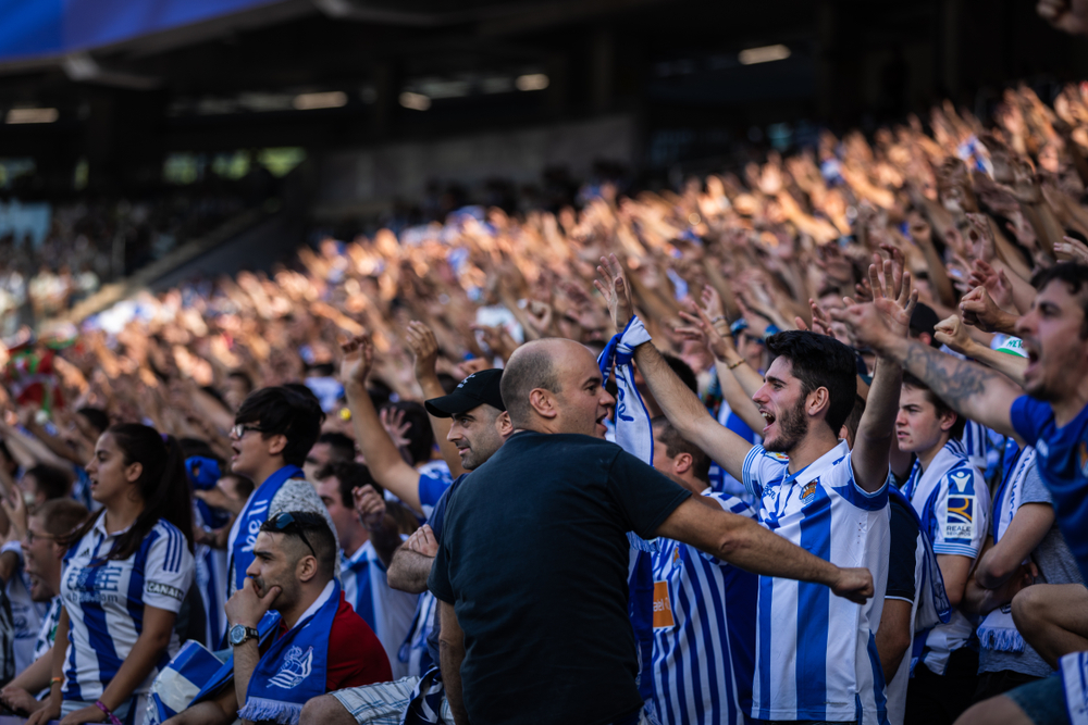 Real Sociedad Fans im Anoeta Stadion
